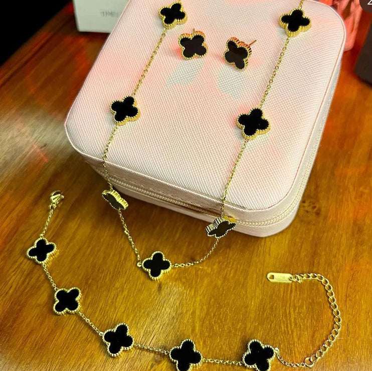 7 Leaf Clover Jewellery Set