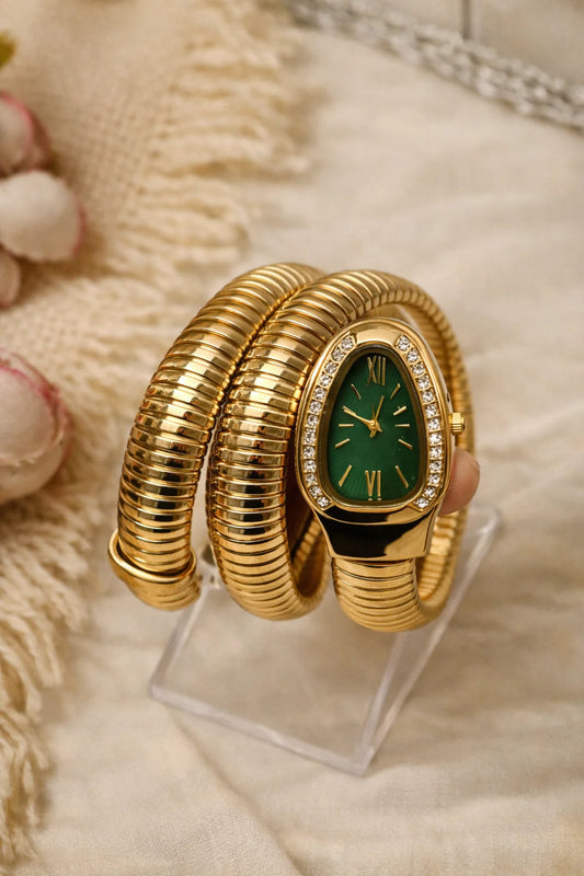 Snake Watch Gold(Green Dial)