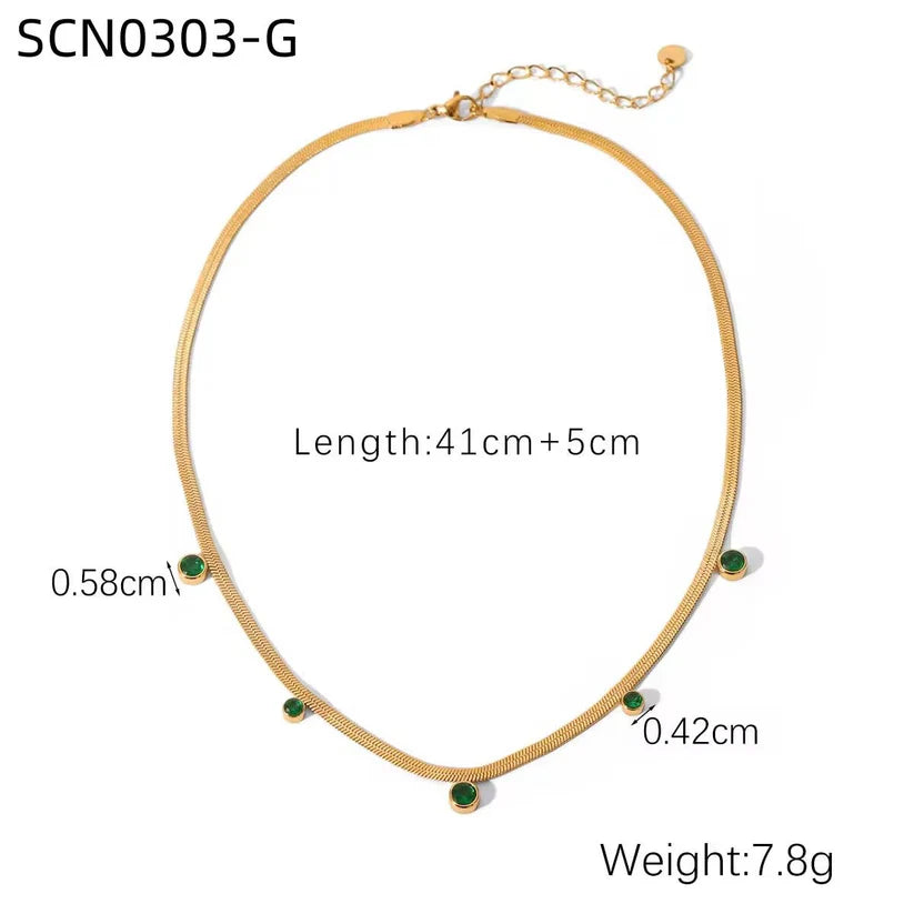 Five Mini Diamond Necklace
