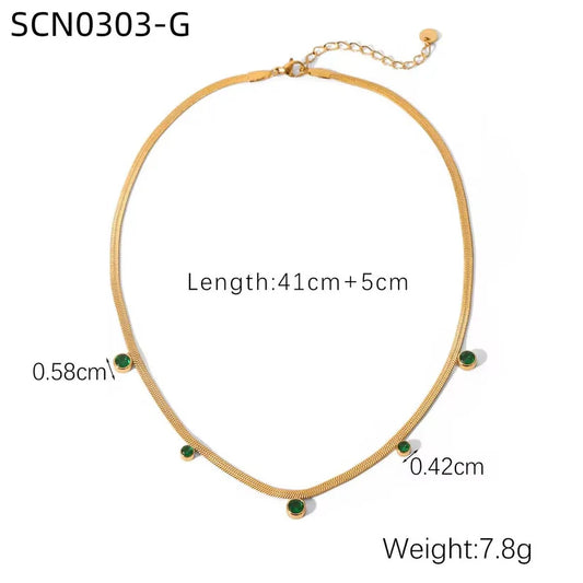 Five Mini Diamond Necklace