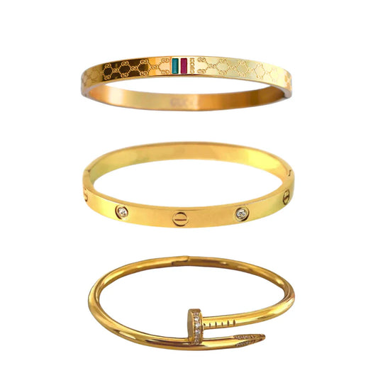 Cartier Diamond, Nail Bangle & Red and Green Bangle