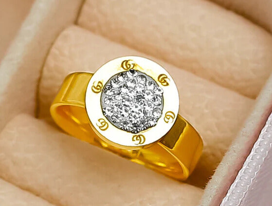 White CC Ring