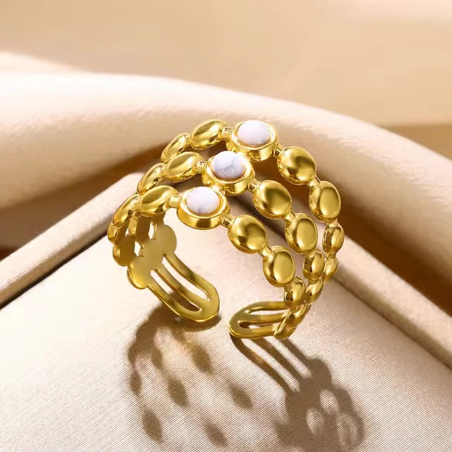 Turkish White Ring ( Adjustable)