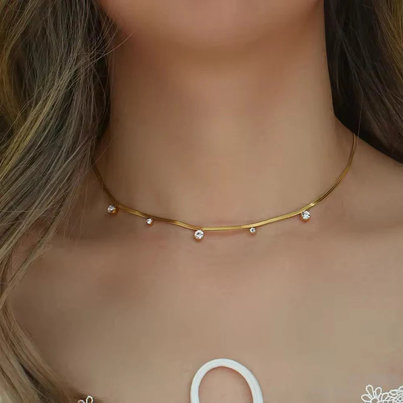 Five Mini Diamond Necklace