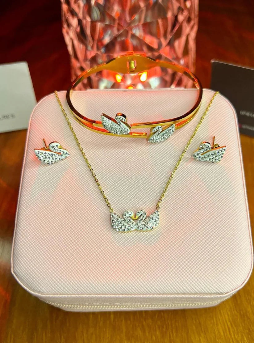 Swarovski Double Swan Set