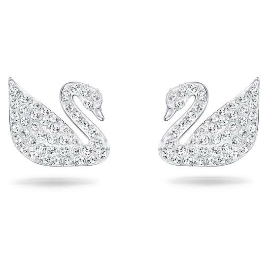 Swarovski White Swan Earrings