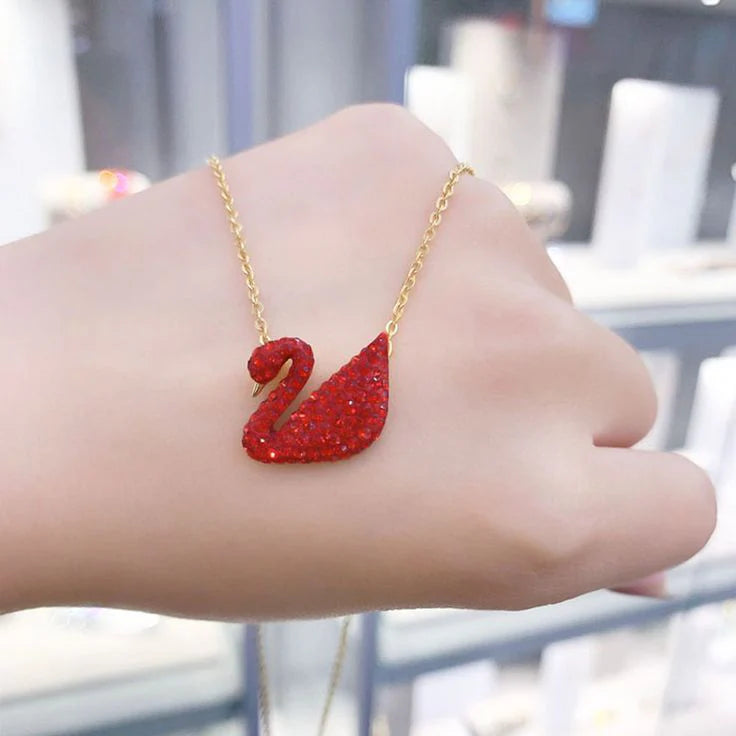 Swarovski Red Swan Necklace