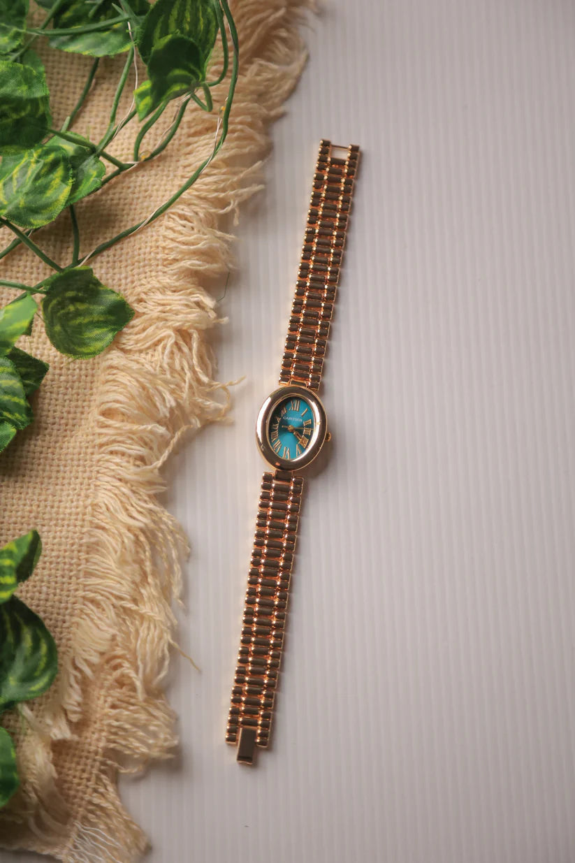 Cartier Oval Gold Green Dial