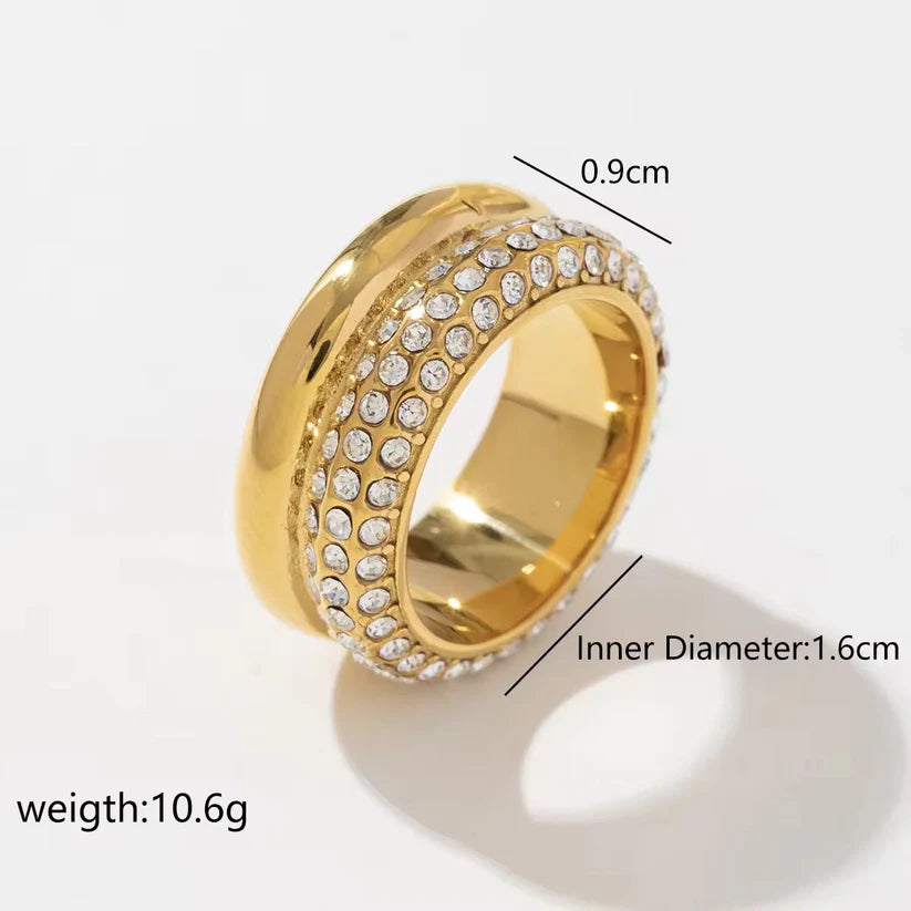 Inaya 18K Gold Plated Spinner Ring