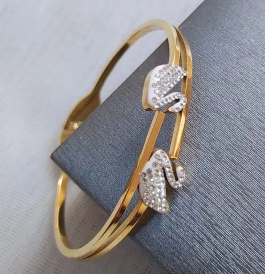 Swarovski White Double Swan Bracelet