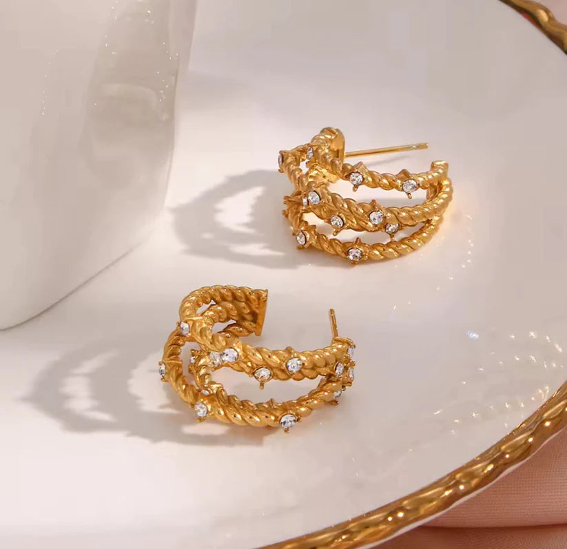 Four Layered Earrings
