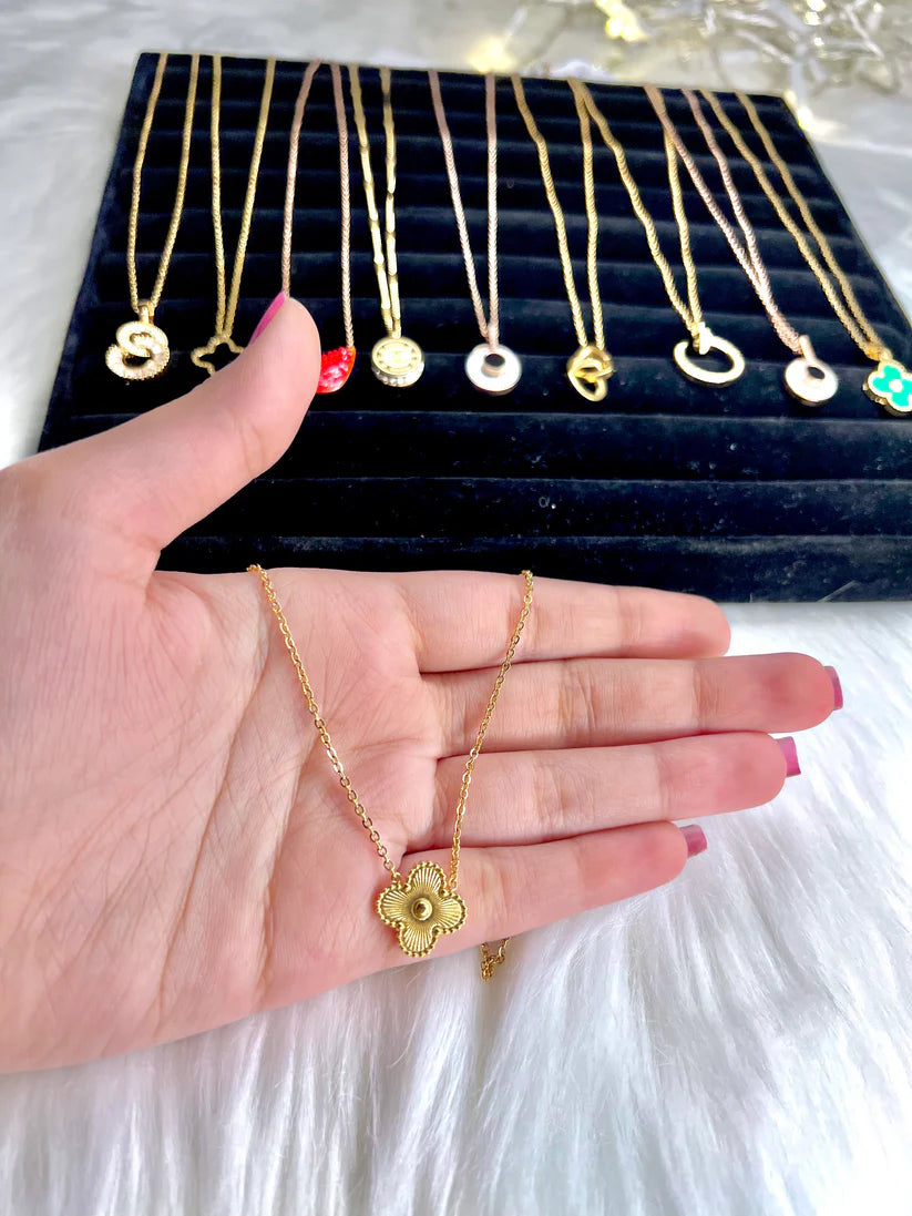 Golden Plated Gold Vancleef Clover Necklace