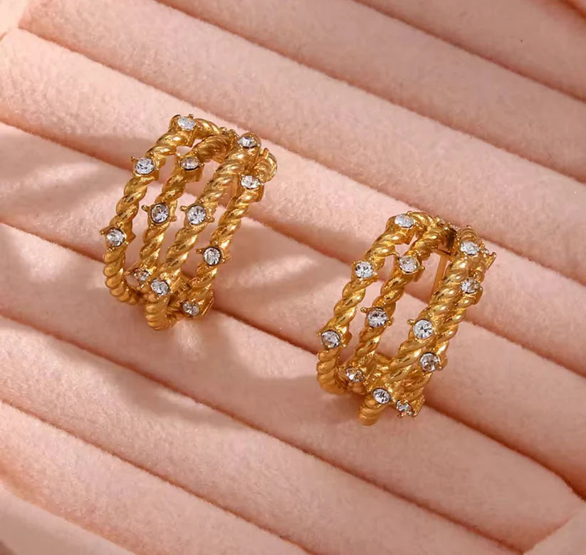Four Layered Earrings