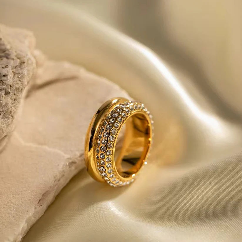 Inaya 18K Gold Plated Spinner Ring