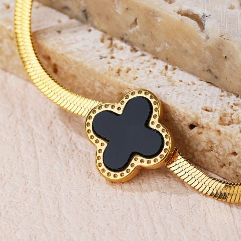 Clover snake chain bracelet