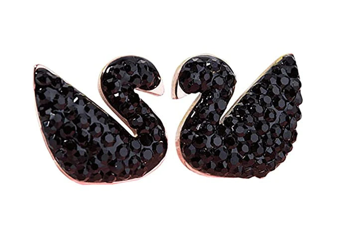 Swarovski Black Swan Earrings