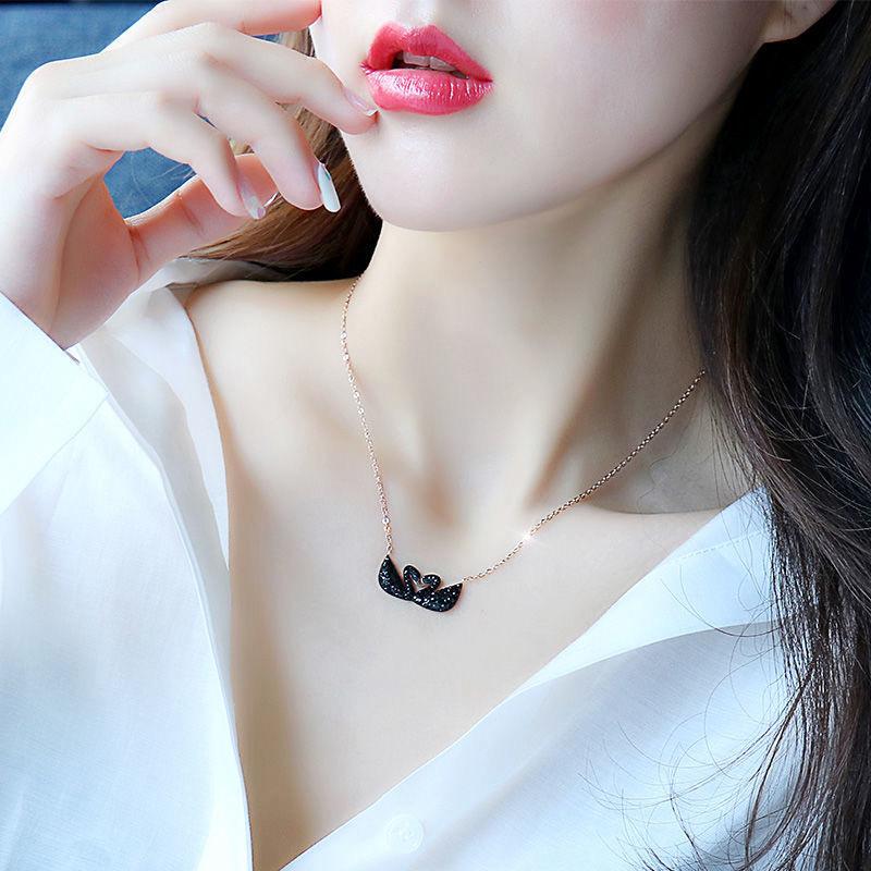 Swarovski Double Swan Necklace