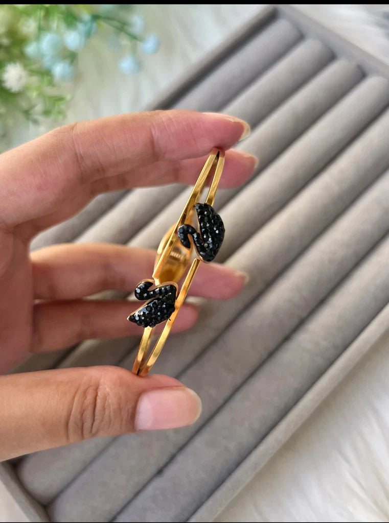 Swarovski Black Double Swan Bracelet