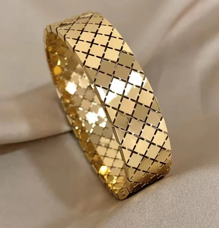 Diamond Stainless Steel Bangle