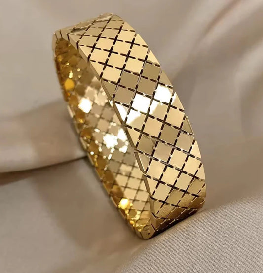 Diamond Stainless Steel Bangle