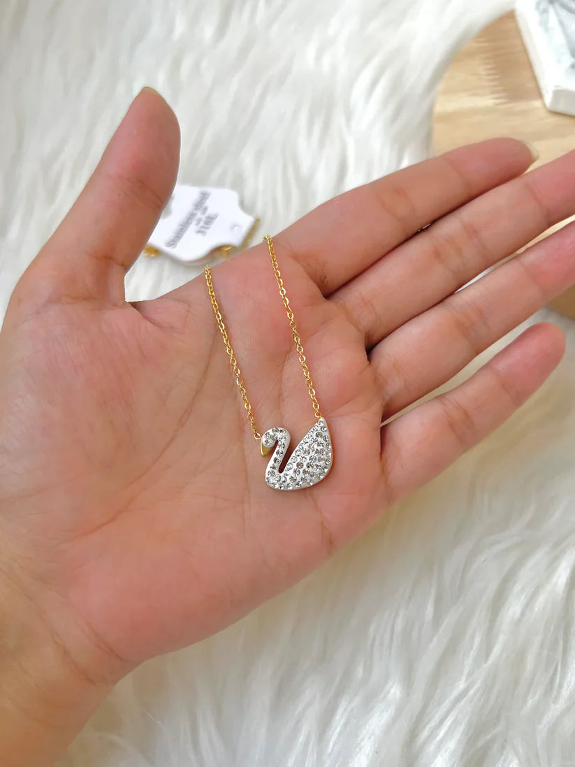 Swarovski Silver Swan necklace
