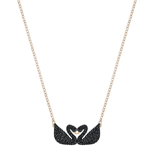 Swarovski Double Swan Necklace